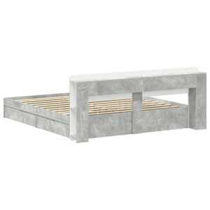 Rám postele s úložným prostorem Betonově šedá 200 x 200 cm - obrázek 6