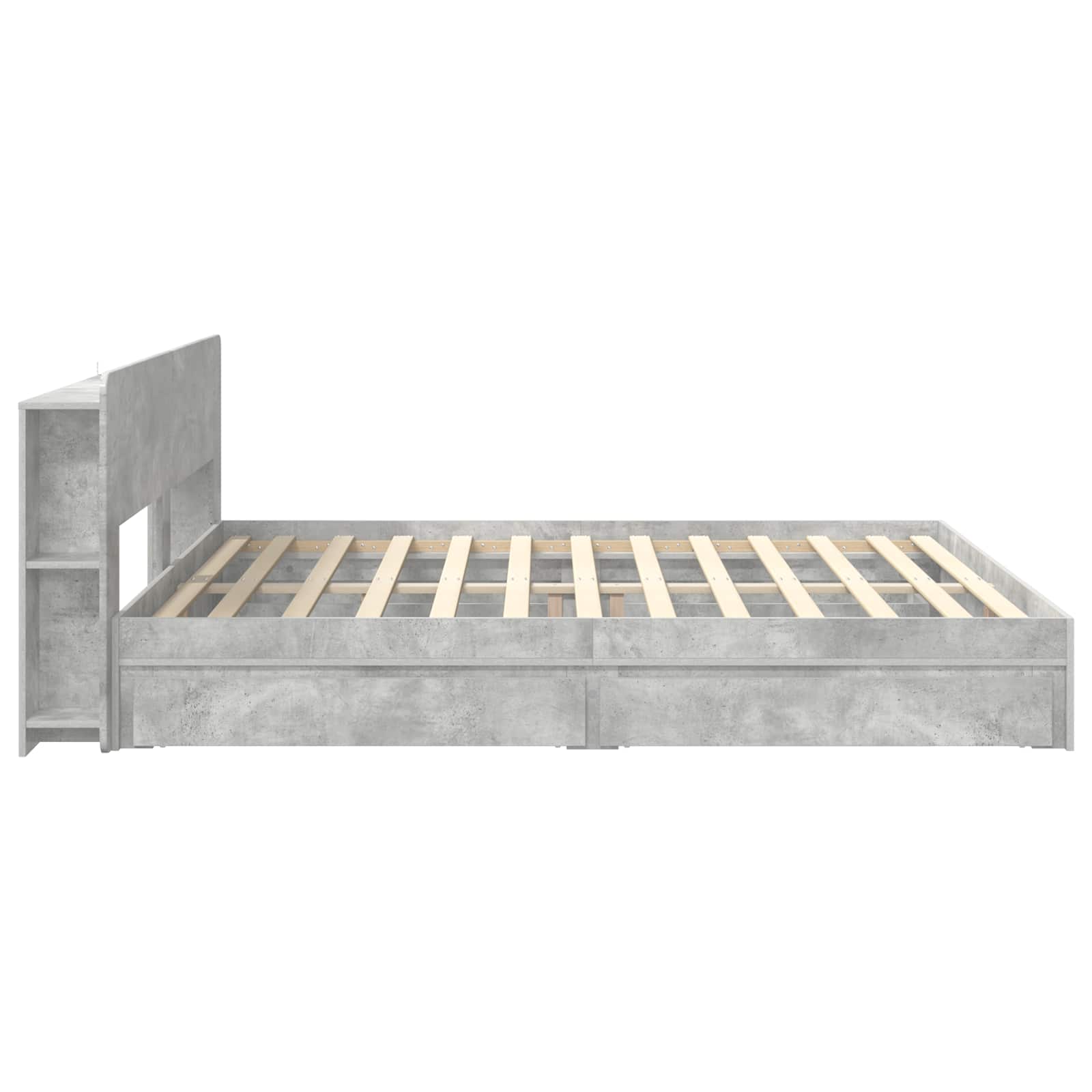 Rám postele s úložným prostorem Betonově šedá 200 x 200 cm - obrázek 5