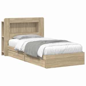Rám postele s úložným prostorem s čelo Dub sonoma 75 x 190 cm - obrázek 2