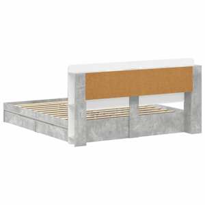 Rám postele s úložným prostorem Betonově šedá 200 x 200 cm - obrázek 6