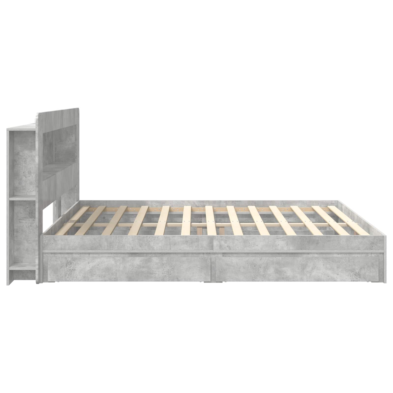 Rám postele s úložným prostorem Betonově šedá 200 x 200 cm - obrázek 5
