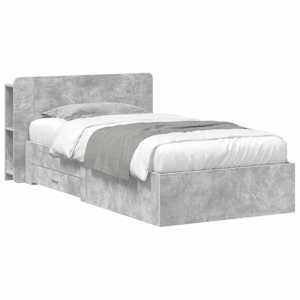 Rám postele s úložným prostorem Betonově šedá 75 x 190 cm - obrázek 1