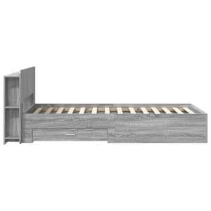 Rám postele s úložným prostorem s čelo Šedý Sonoma 75 x 190 cm - obrázek 4