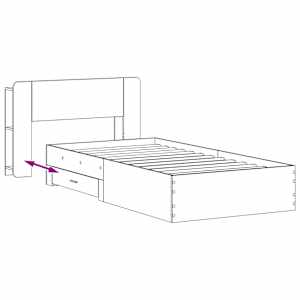 Rám postele s úložným prostorem s čelo Dub artisan 80 x 200 cm - obrázek 8