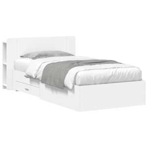 Rám postele s úložným prostorem s čelo Bílá 80 x 200 cm - obrázek 2