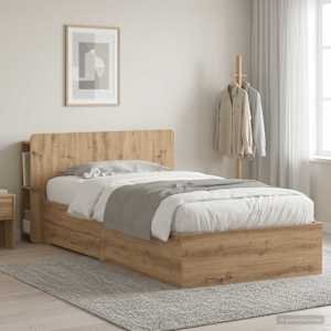 Rám postele s úložným prostorem s čelo Dub artisan 90 x 190 cm - obrázek 1