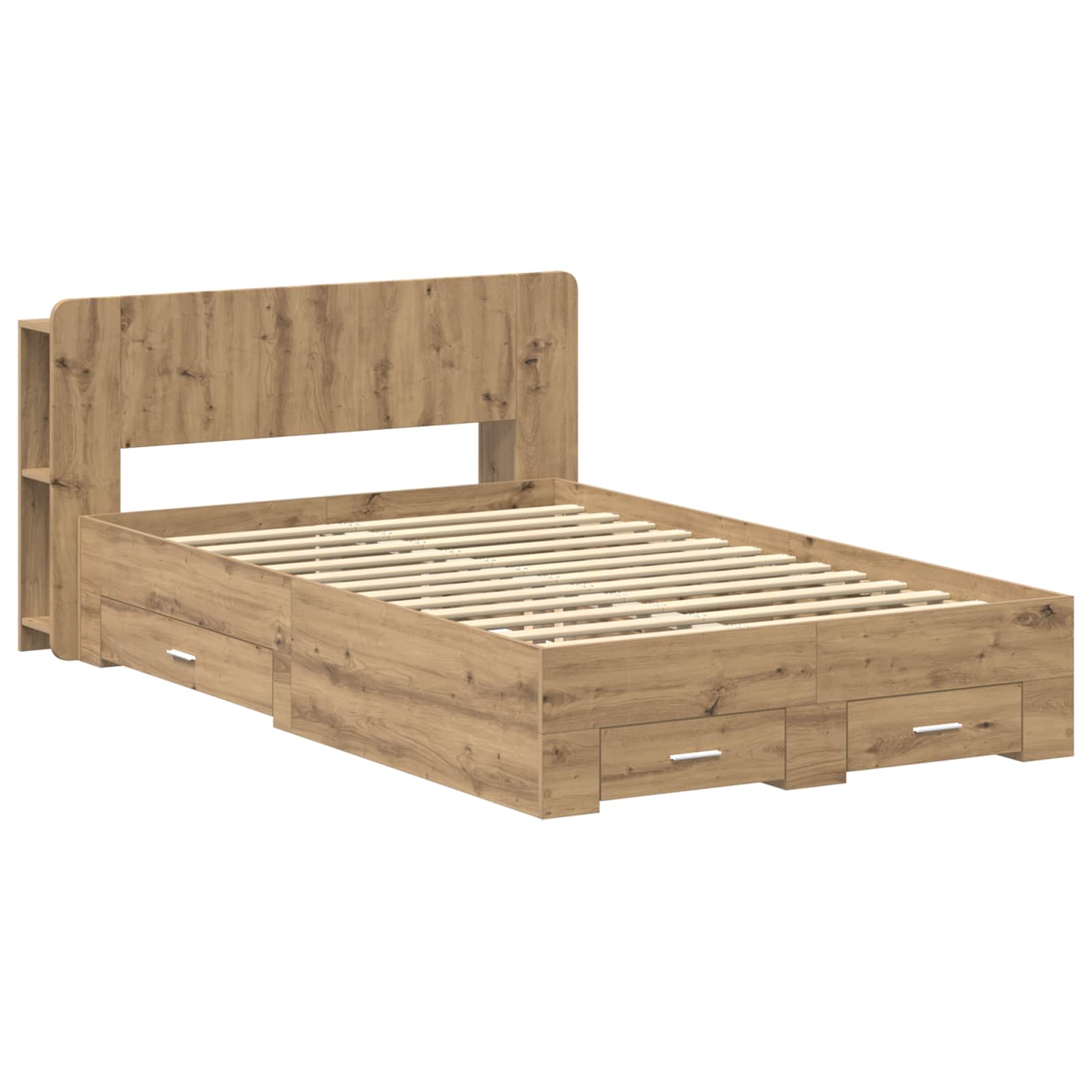 Rám postele s úložným prostorem s čelo Dub artisan 120 x 190 cm - obrázek 3