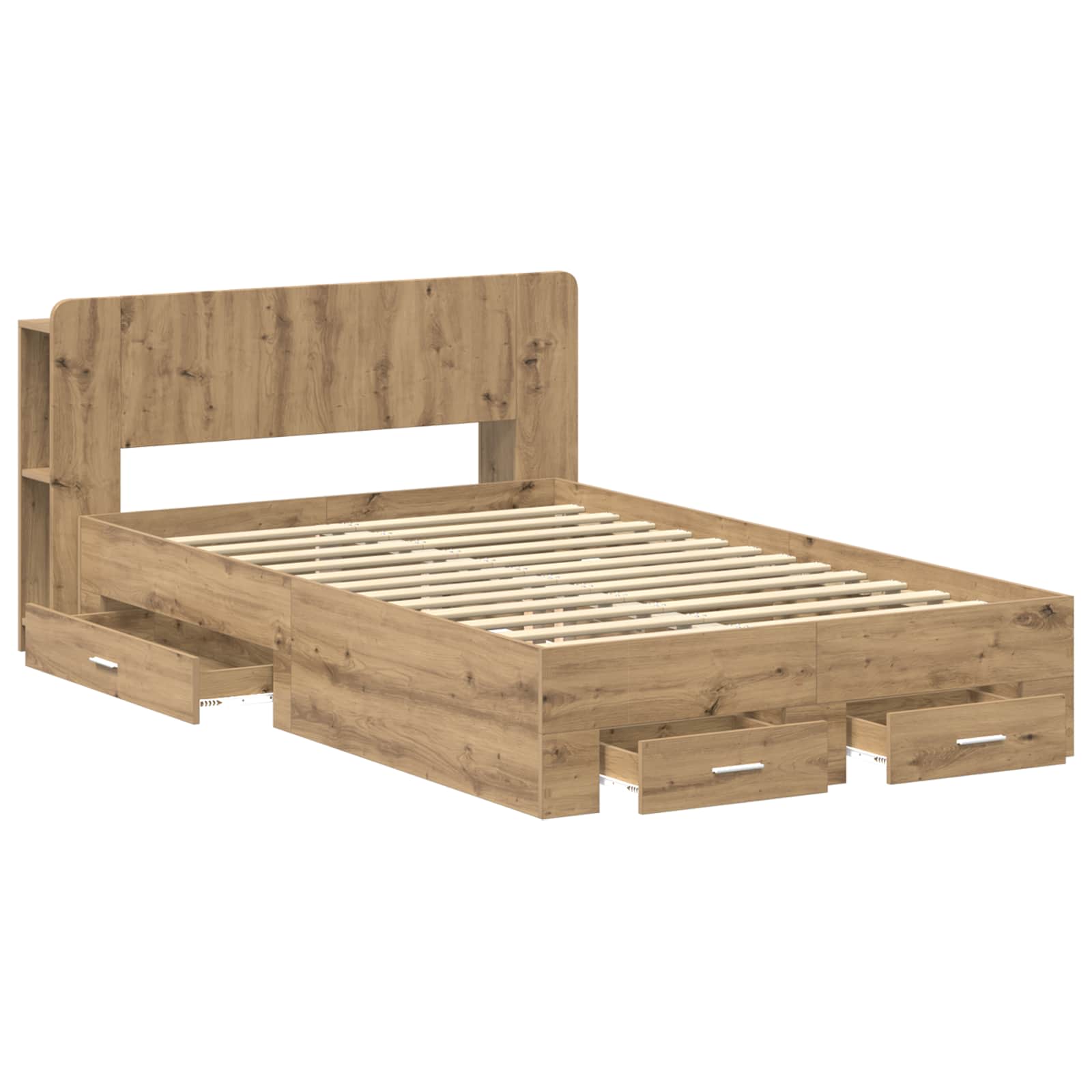 Rám postele s úložným prostorem s čelo Dub artisan 120 x 190 cm - obrázek 4