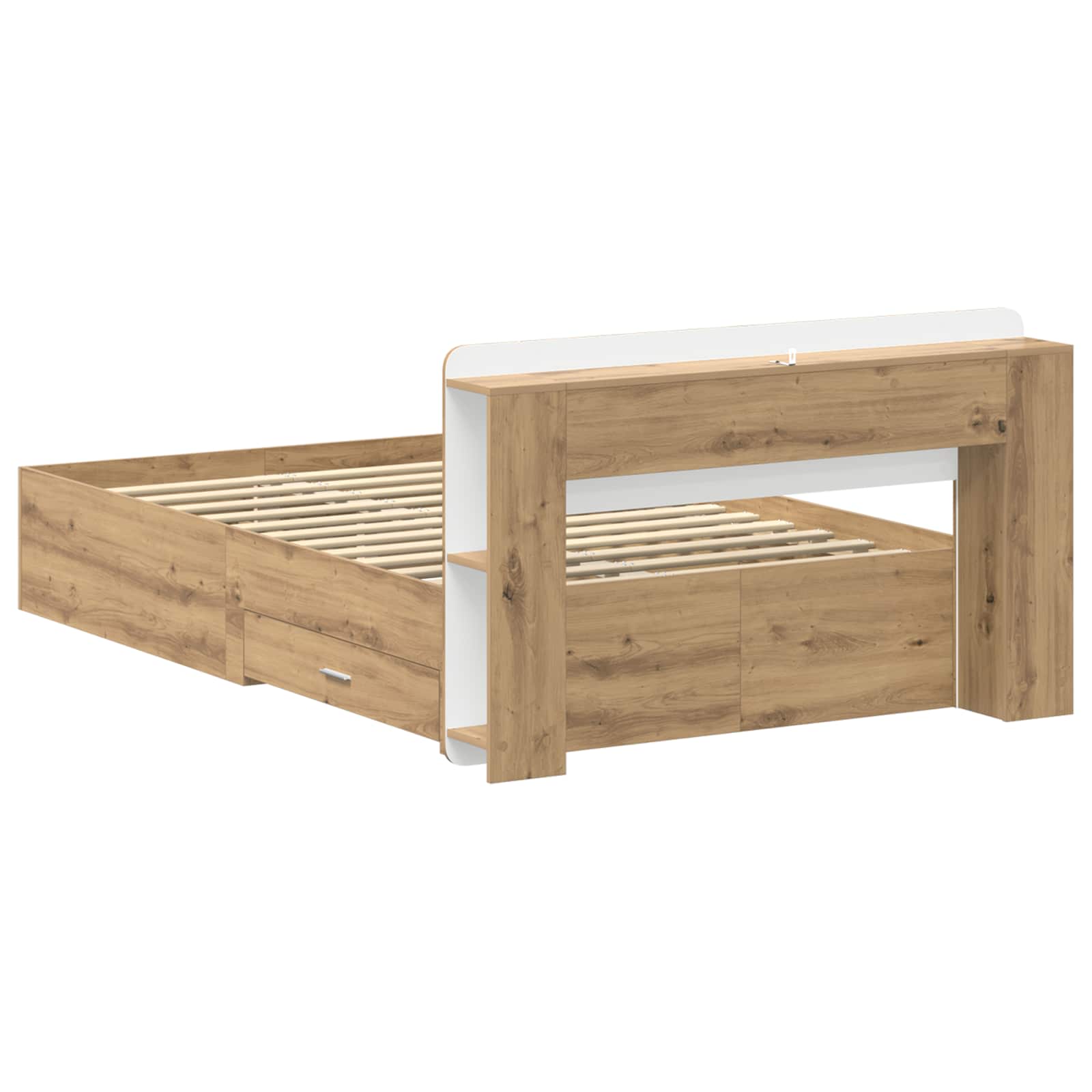 Rám postele s úložným prostorem s čelo Dub artisan 120 x 190 cm - obrázek 6