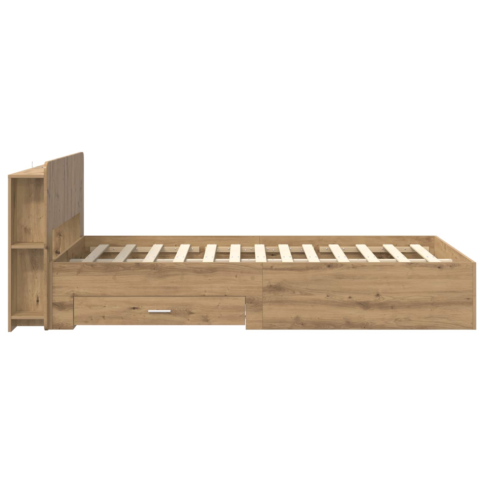 Rám postele s úložným prostorem s čelo Dub artisan 120 x 190 cm - obrázek 5