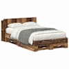 vidaXL Voodiraam ladustamisega peaga Vana puit 120 x 190 cm Tehispuit
