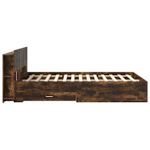Rám postele s úložným prostorem s čelo Kouřový dub 150 x 200 cm - obrázek 4