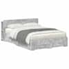 vidaXL Voodiraam ladustamisega peaga Betoonhall 160 x 200 cm Tehispuit