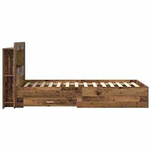 Rám postele s úložným prostorem s čelo Staré dřevo 90 x 190 cm - obrázek 5