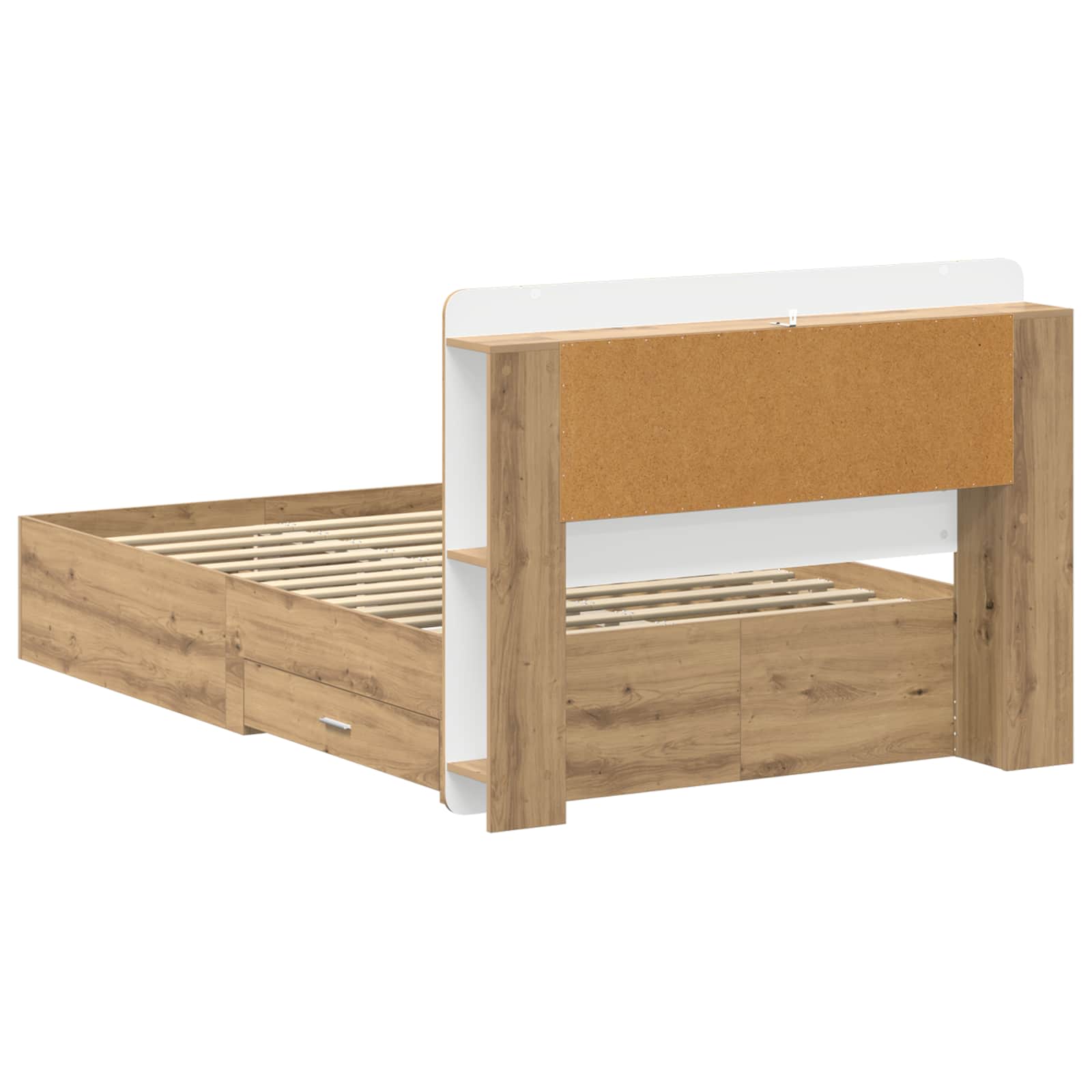 Rám postele s úložným prostorem s čelo Dub artisan 120 x 190 cm - obrázek 6