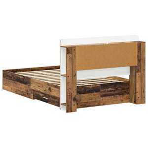 Rám postele s úložným prostorem s čelo Staré dřevo 120 x 190 cm - obrázek 6