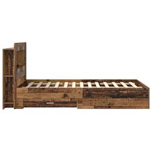 Rám postele s úložným prostorem s čelo Staré dřevo 120 x 190 cm - obrázek 5