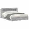 vidaXL Voodiraam ladustamisega Hall Sonoma 200 x 200 cm Tehispuit