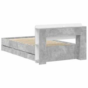 Rám postele s úložným prostorem Betonově šedá 80 x 200 cm - obrázek 6