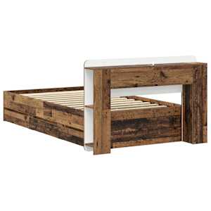 Rám postele s úložným prostorem s čelo Staré dřevo 80 x 200 cm - obrázek 6