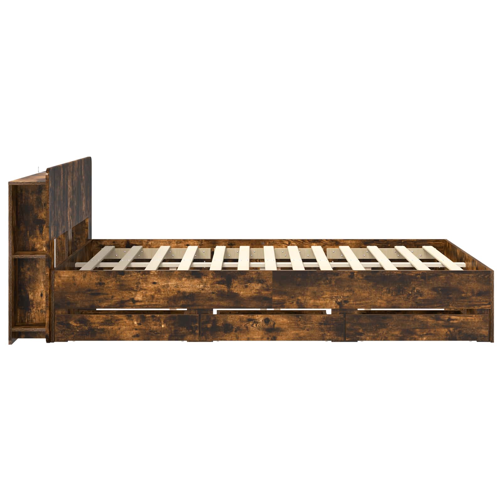 Rám postele s úložným prostorem s čelo Kouřový dub 135 x 190 cm - obrázek 5