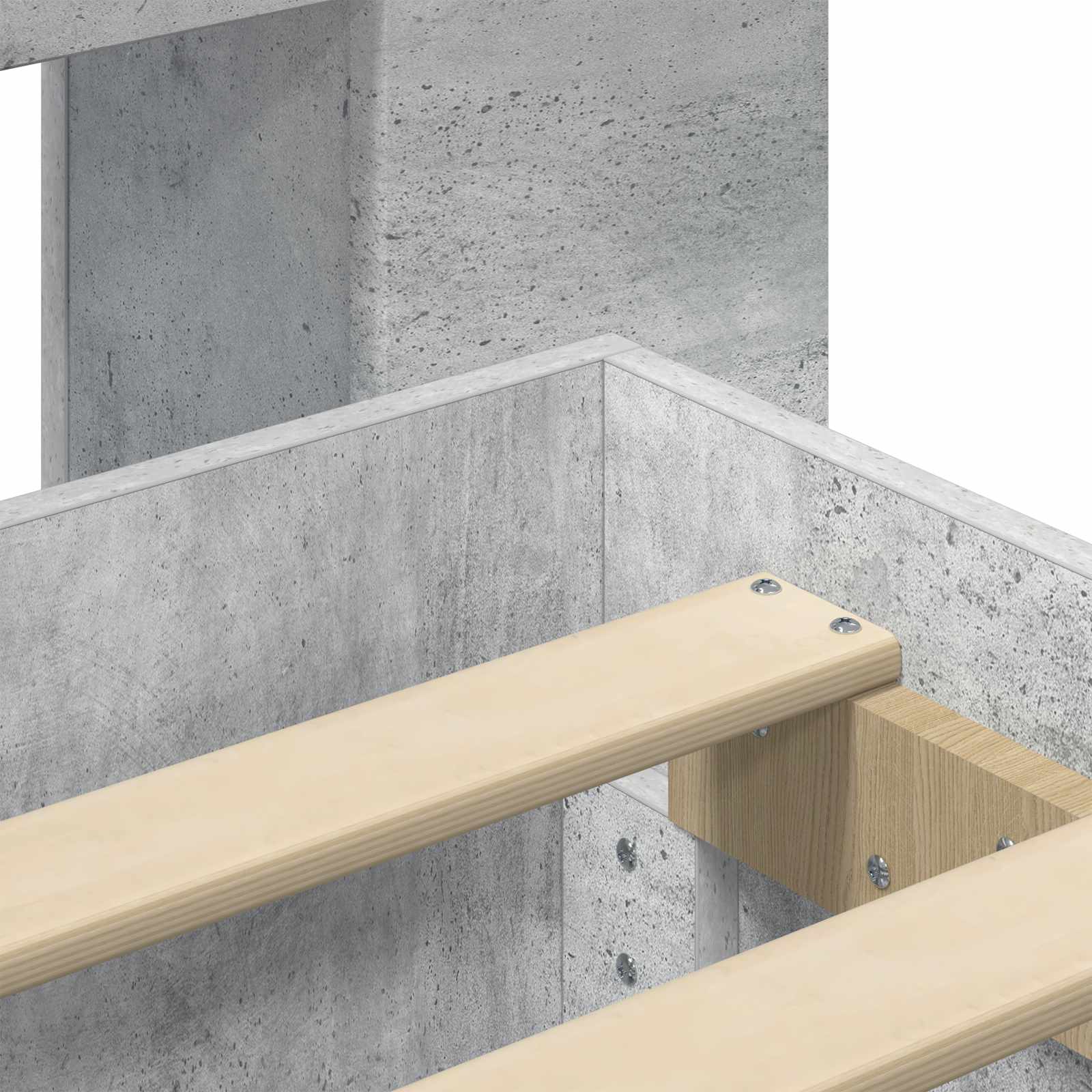 Rám postele s úložným prostorem Betonově šedá 150 x 200 cm - obrázek 8