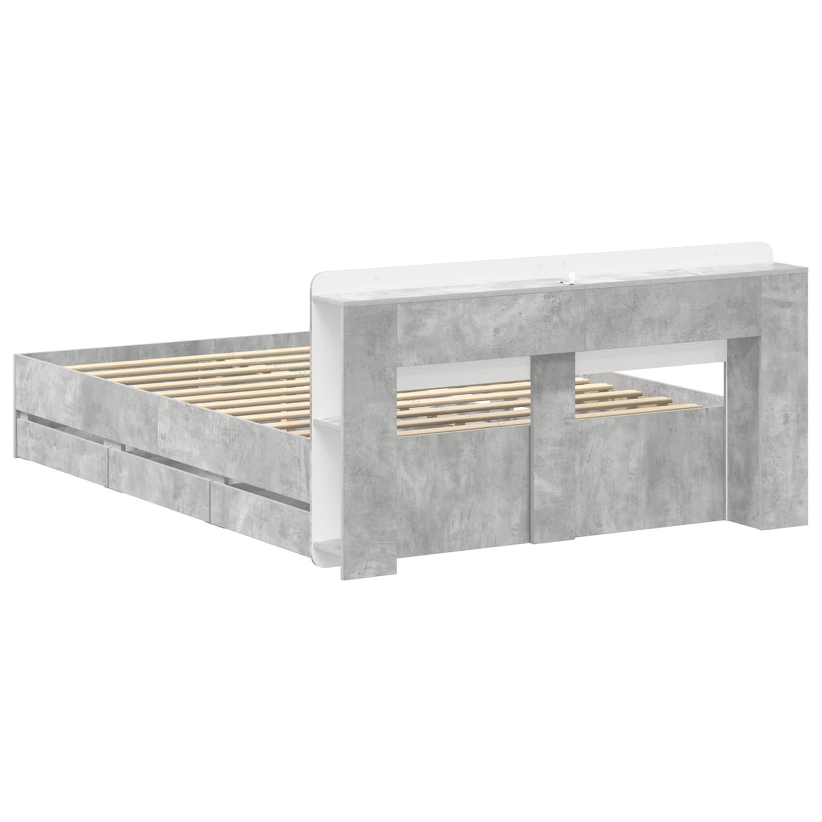 Rám postele s úložným prostorem Betonově šedá 150 x 200 cm - obrázek 6