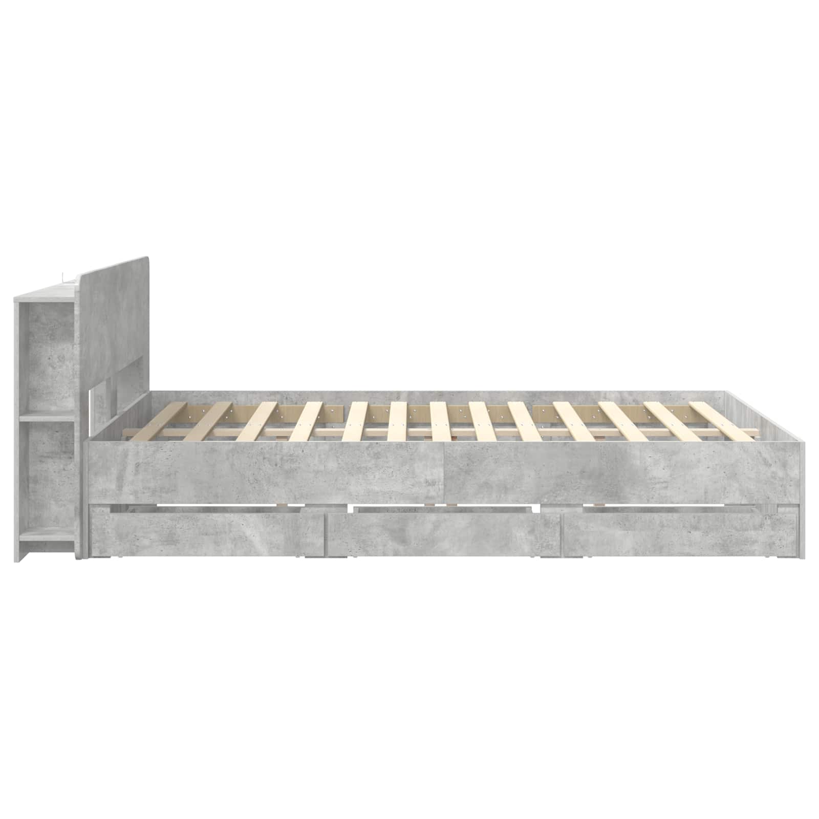 Rám postele s úložným prostorem Betonově šedá 150 x 200 cm - obrázek 5