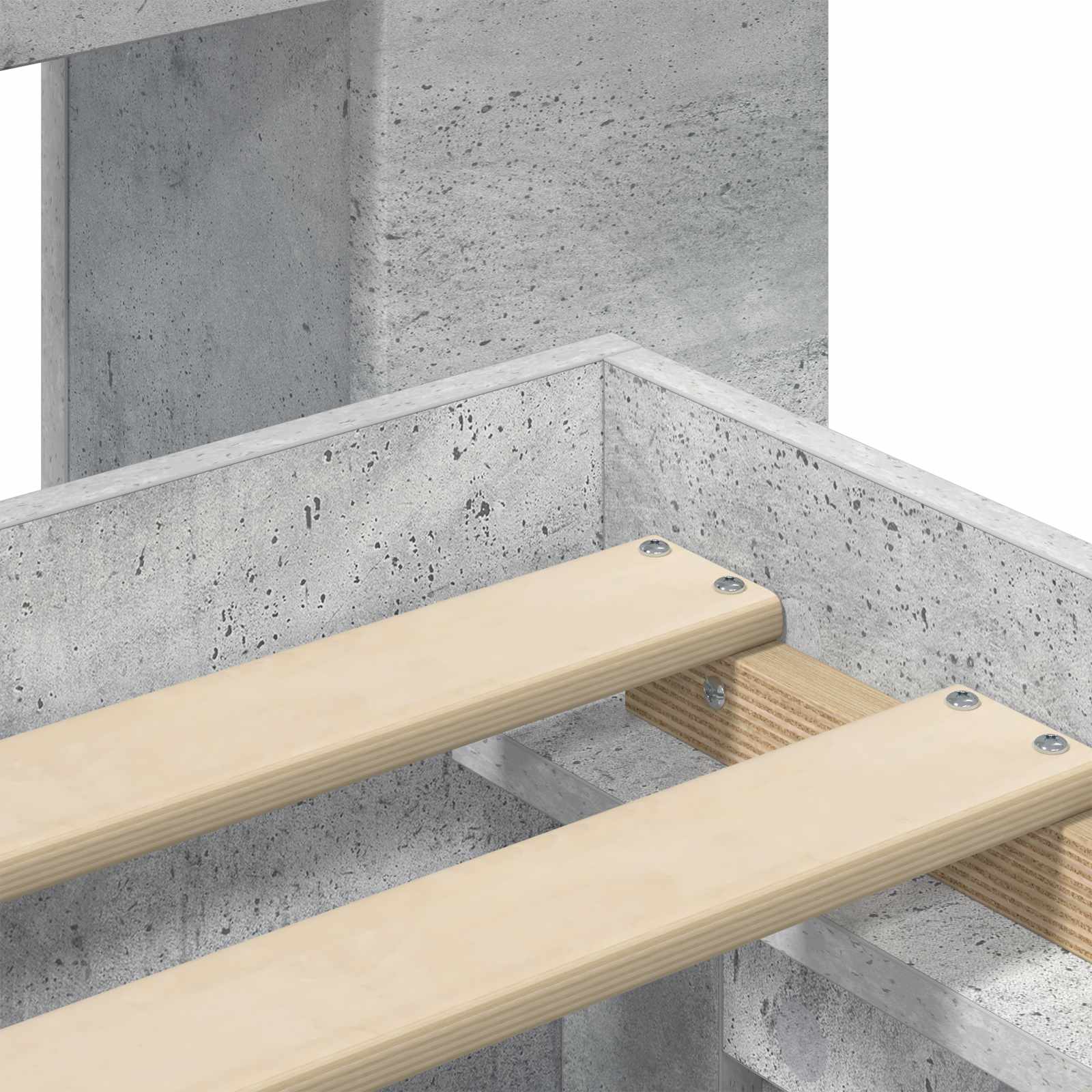 Rám postele s úložným prostorem Betonově šedá 150 x 200 cm - obrázek 8