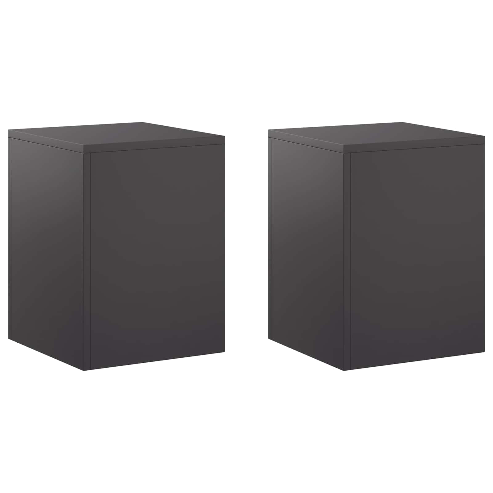 Plantenstandaard 2 pcs Zwart 30 x 30 x 40 cm Staal image 2