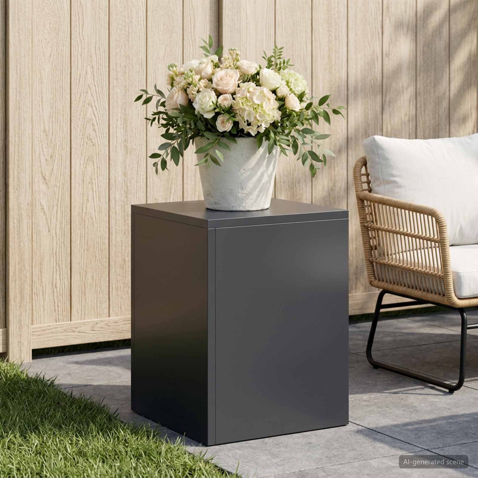 vidaXL Planteholder Antracit 30 x 30 x 40 cm Rustfrit stål