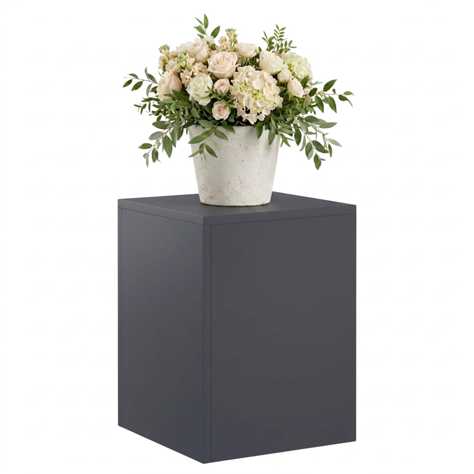 vidaXL - Plantenstand - Antraciet - 30 - x - 30 - x - 40 - cm - Roestvrij - staal