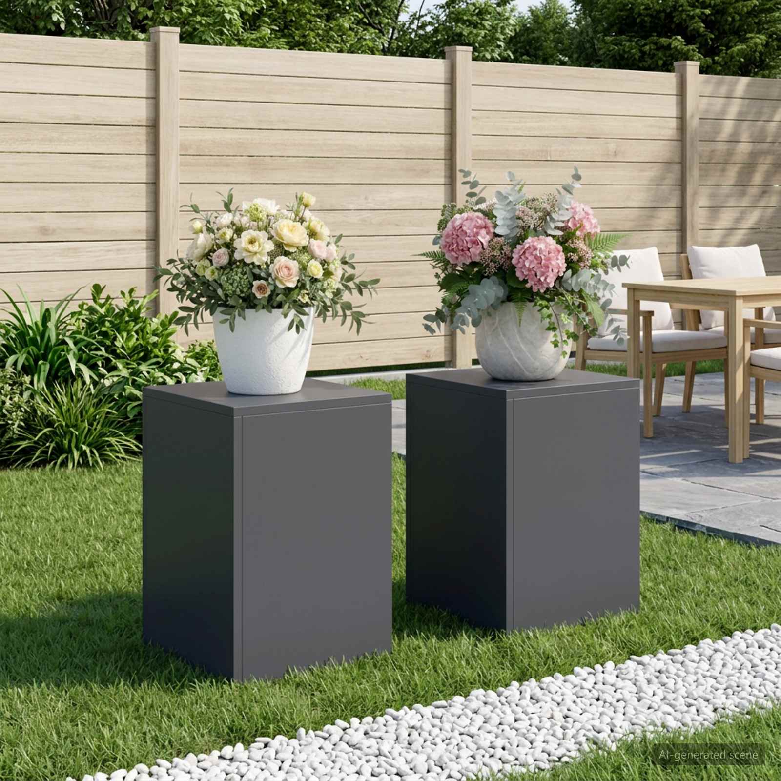 Plantenstandaard 2 pcs Antraciet 30 x 30 x 40 cm image 1