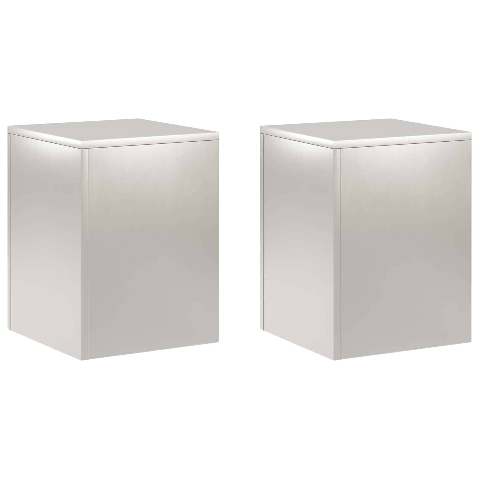Plantenstandaard 2 pcs zilver 30 x 30 x 40 cm Staal image 2