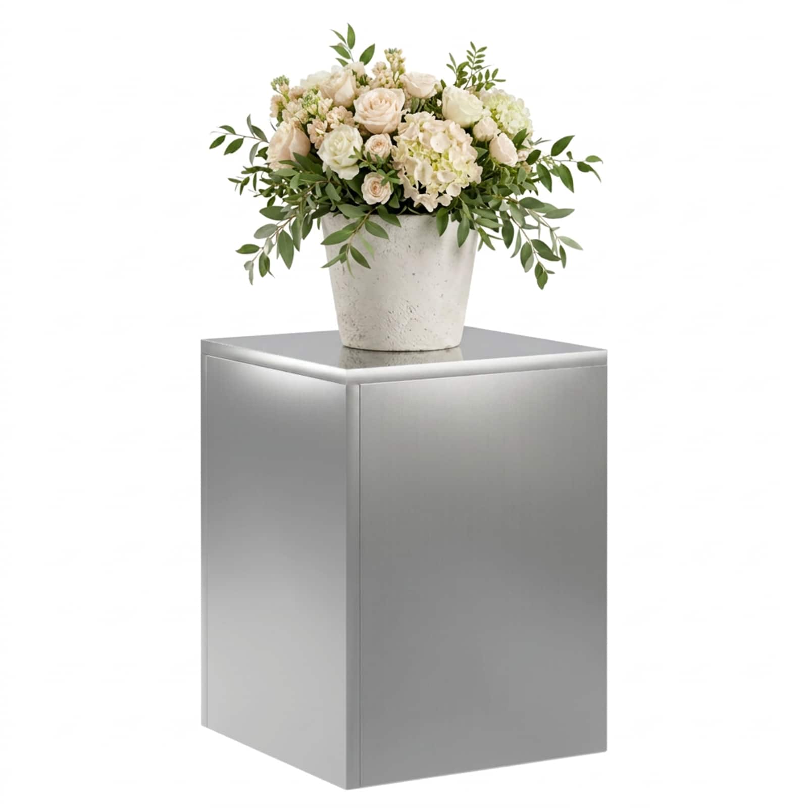 vidaXL - Plantenstand - zilver - 30 - x - 30 - x - 40 - cm - Staal