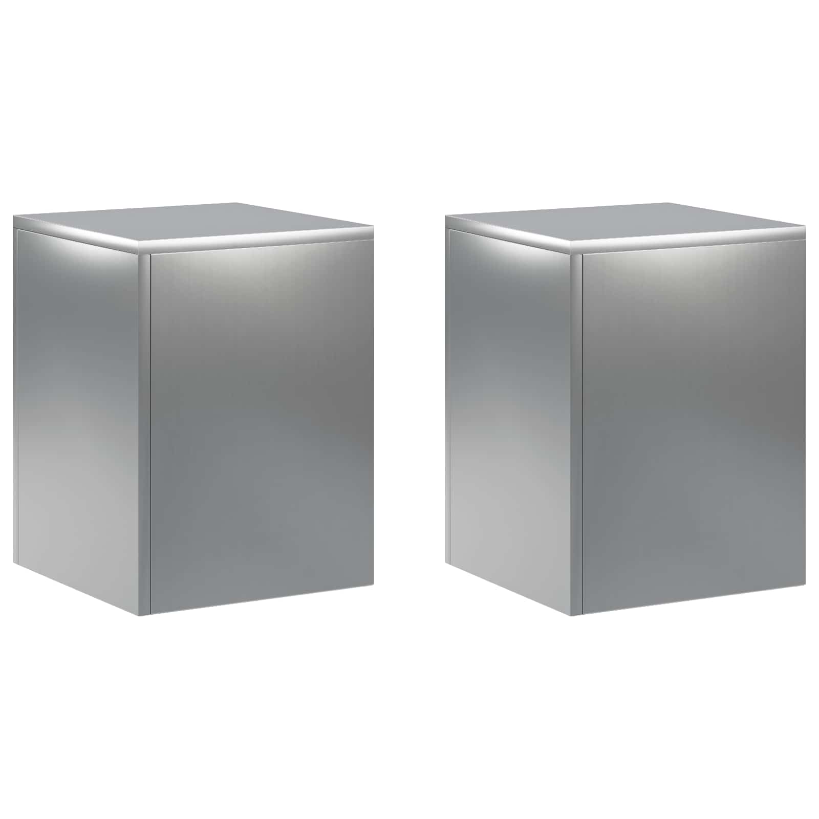 Plantenstandaard 2 pcs zilver 30 x 30 x 40 cm Roestvrij staal image 2