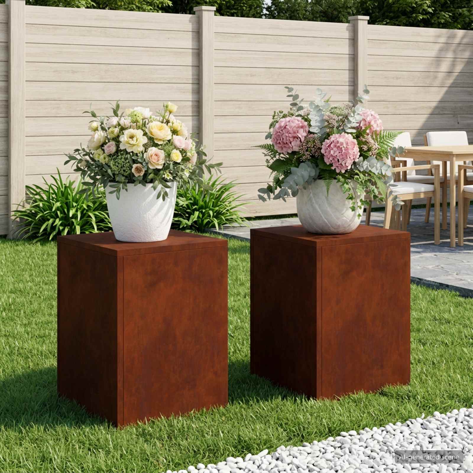 Plantenstandaard 2 pcs Roestkleurig 30 x 30 x 40 cm image 1