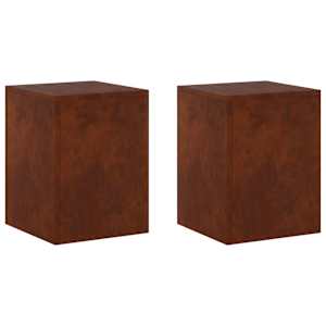 vidaXL Taimede alus 2 pcs Rooste 30 x 30 x 40 cm Ilmastikukindel teras