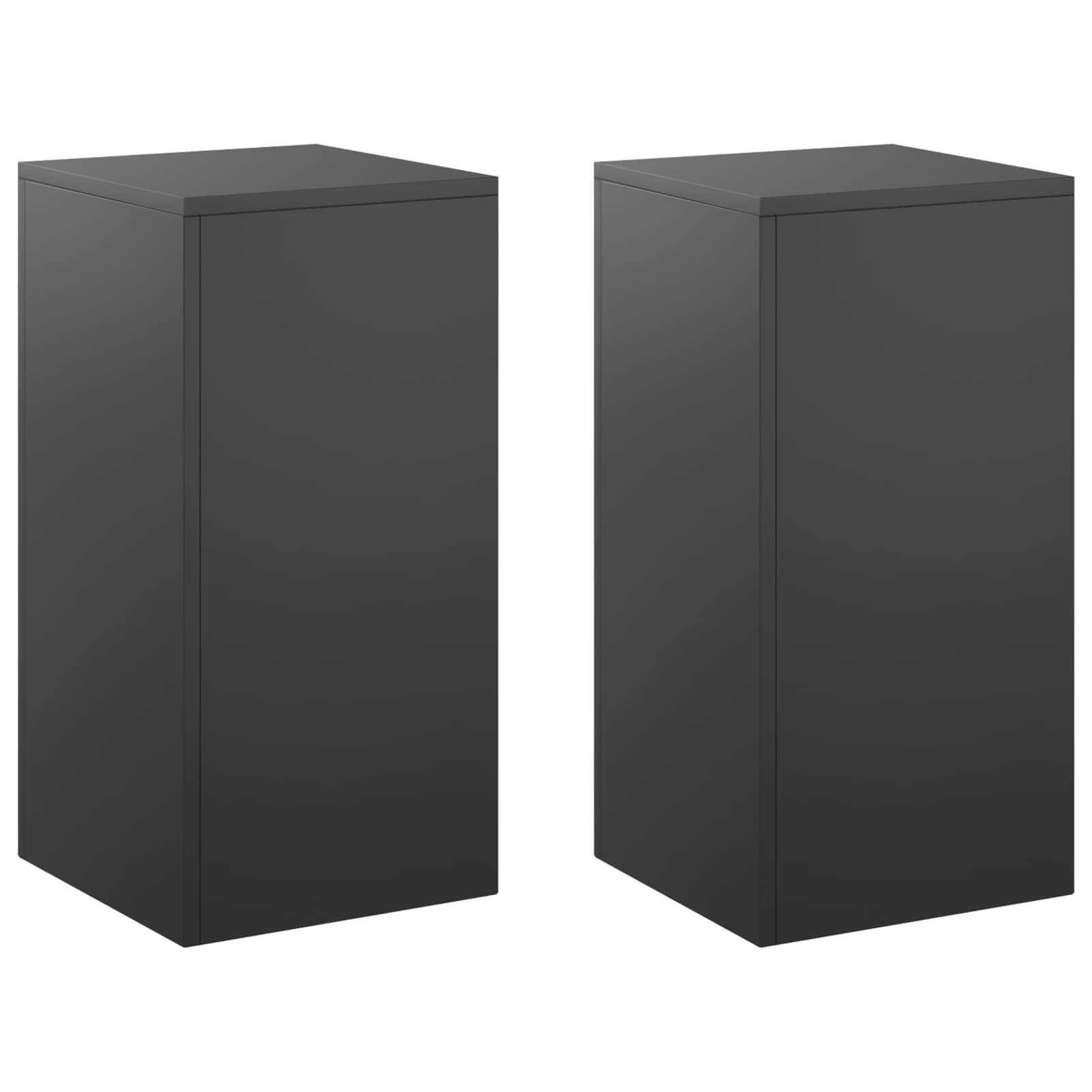 Plantenstandaard 2 pcs Zwart 30 x 30 x 60 cm Staal image 2