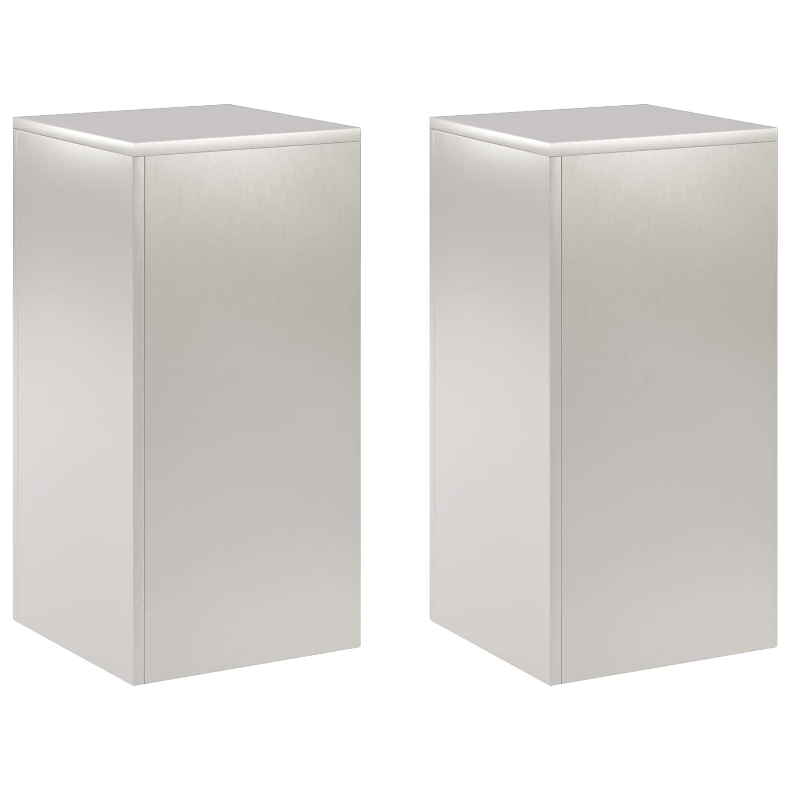 Plantenstandaard 2 pcs zilver 30 x 30 x 60 cm Staal image 2