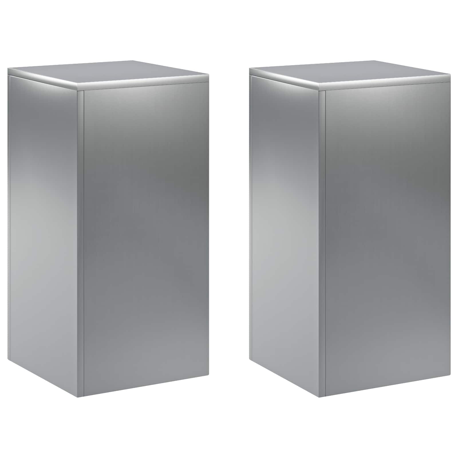 Plantenstandaard 2 pcs zilver 30 x 30 x 60 cm Roestvrij staal image 2
