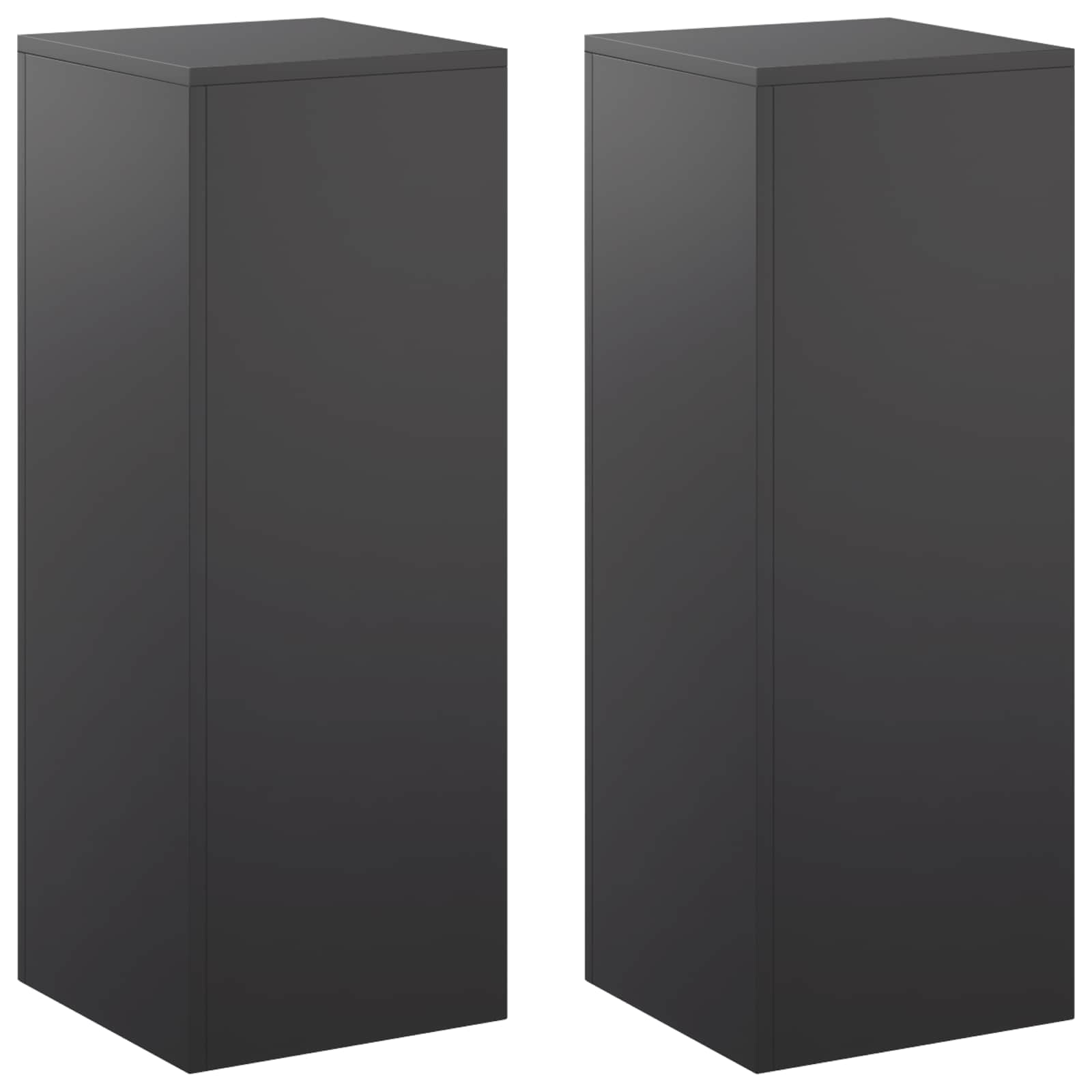 vidaXL Stojan na rostliny 2 pcs Černá 30 x 30 x 80 cm Ocel