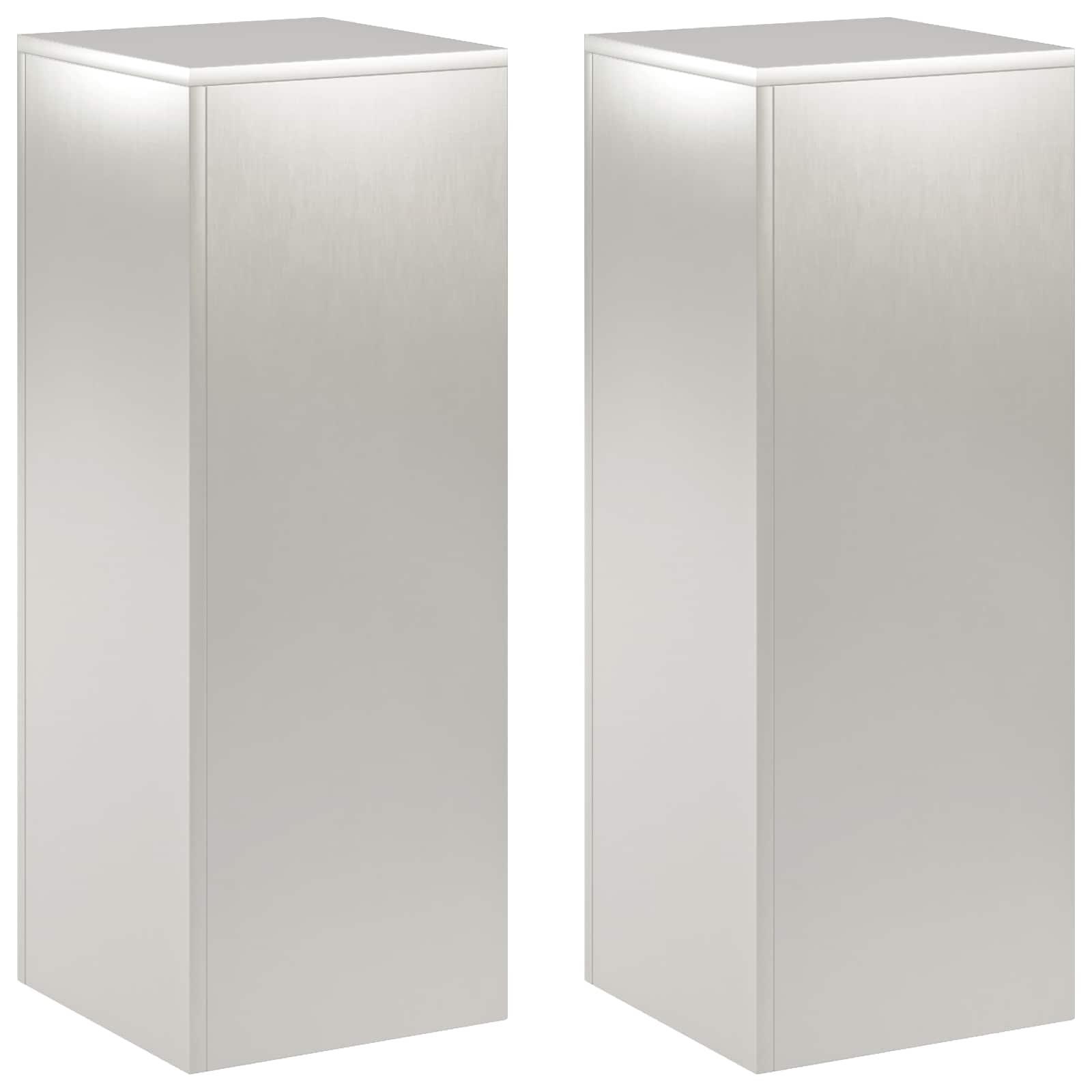 Plantenstandaard 2 pcs zilver 30 x 30 x 80 cm Staal image 2