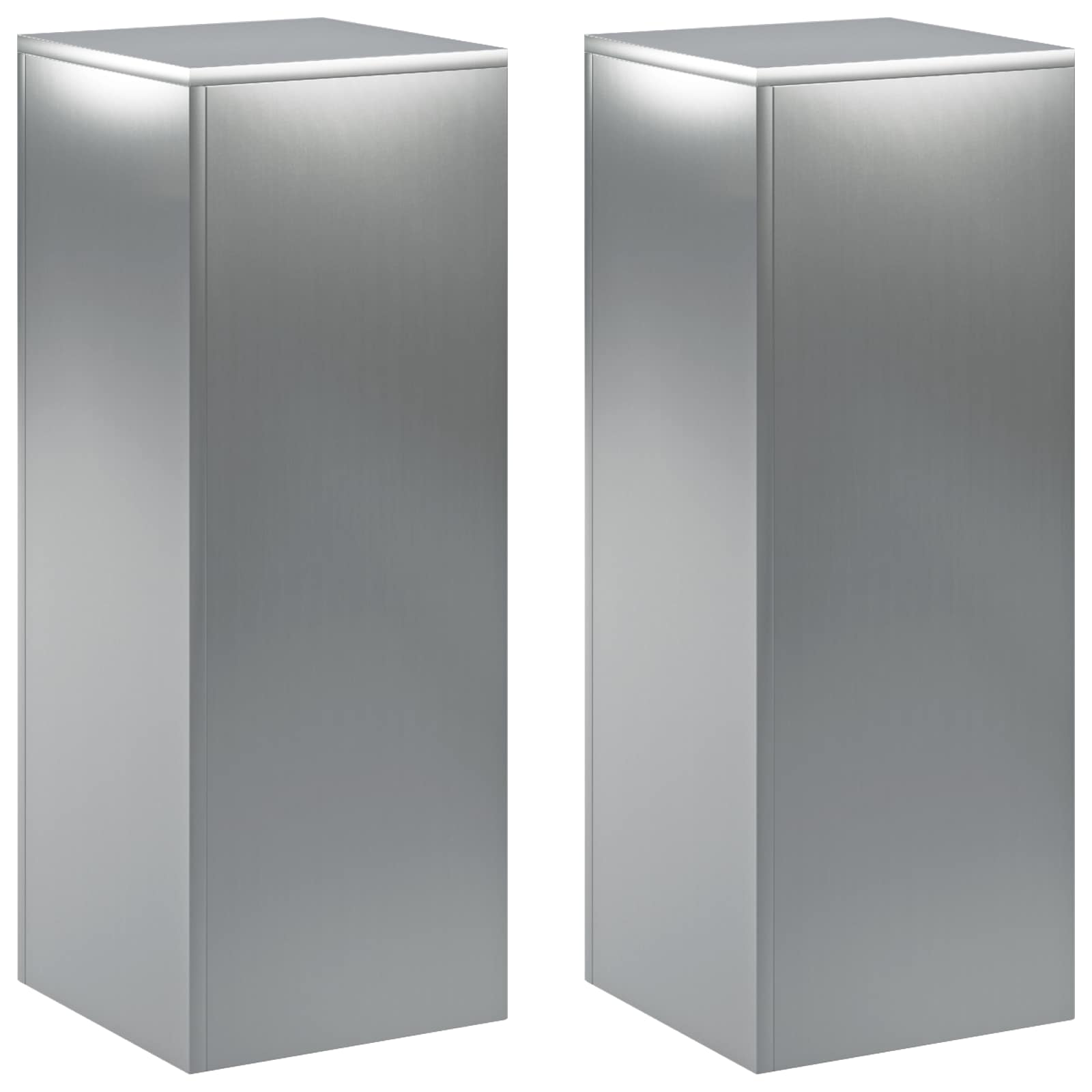 Plantenstandaard 2 pcs zilver 30 x 30 x 80 cm Roestvrij staal image 2
