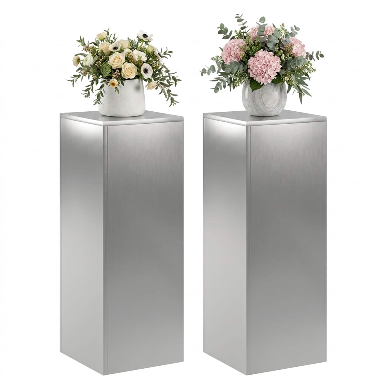 Plantenstandaard 2 pcs zilver 30 x 30 x 80 cm Roestvrij staal image 3