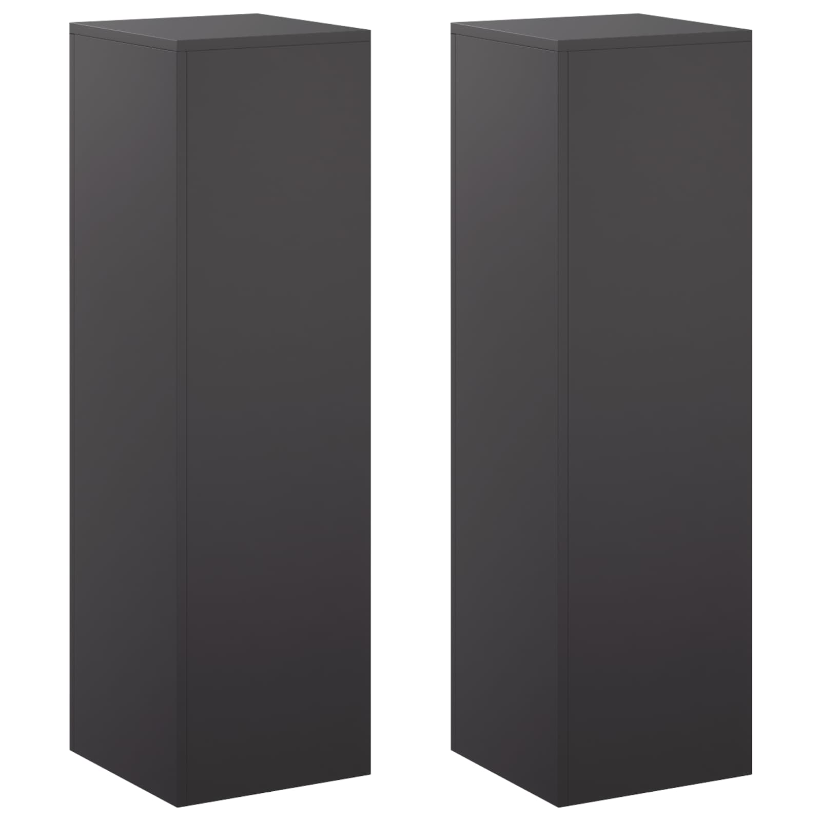 Plantenstandaard 2 pcs Zwart 30 x 30 x 100 cm Staal image 2