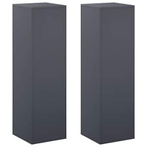 vidaXL Taimede alus 2 pcs Antratsiit 30 x 30 x 100 cm Tsingitud teras