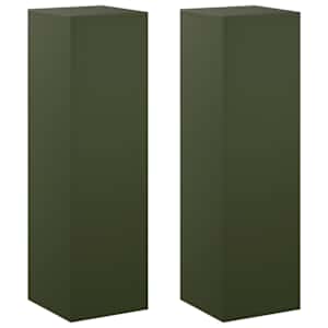 vidaXL Taimede alus 2 pcs Oliiviroheline 30 x 30 x 100 cm Teras