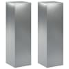 vidaXL Taimede alus 2 pcs H&otilde;bedane 30 x 30 x 100 cm Roostevaba teras