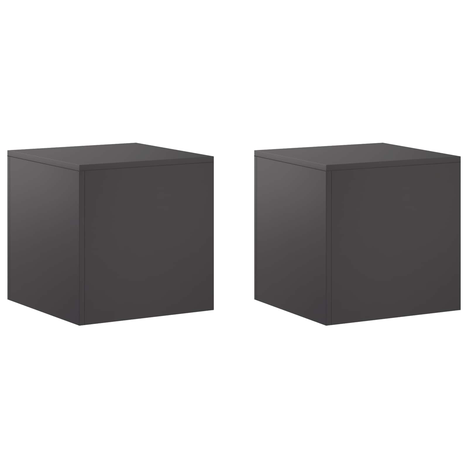 Plantenstandaard 2 pcs Zwart 40 x 40 x 40 cm Staal image 2